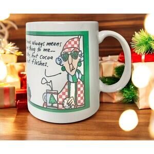 3/$20 Hallmark Shoebox Maxine Christmas Ceramic Coffee Mug White Comic Funny